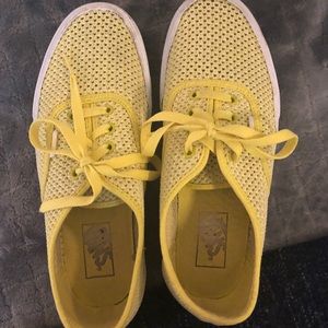 Women Neon Yellow Vans size 9.5!